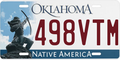 OK license plate 498VTM
