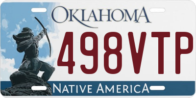 OK license plate 498VTP