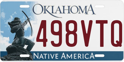 OK license plate 498VTQ