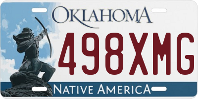 OK license plate 498XMG