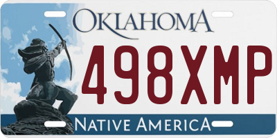 OK license plate 498XMP