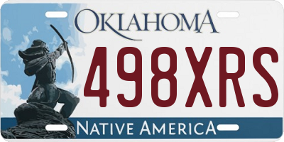 OK license plate 498XRS