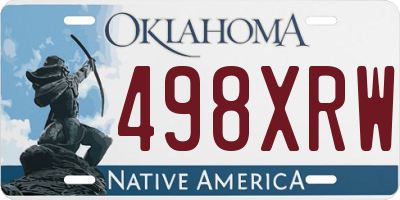 OK license plate 498XRW