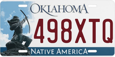 OK license plate 498XTQ