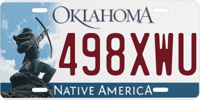 OK license plate 498XWU