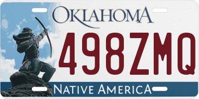 OK license plate 498ZMQ