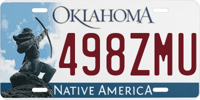 OK license plate 498ZMU