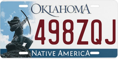 OK license plate 498ZQJ