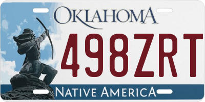 OK license plate 498ZRT