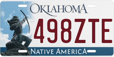 OK license plate 498ZTE