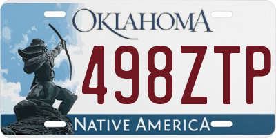 OK license plate 498ZTP