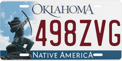 OK license plate 498ZVG