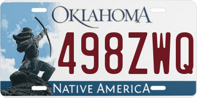 OK license plate 498ZWQ