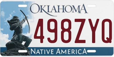OK license plate 498ZYQ