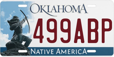 OK license plate 499ABP