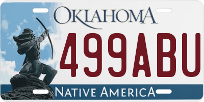 OK license plate 499ABU