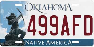 OK license plate 499AFD