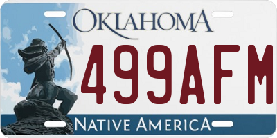 OK license plate 499AFM