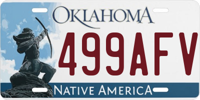 OK license plate 499AFV