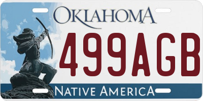 OK license plate 499AGB