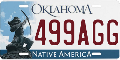 OK license plate 499AGG