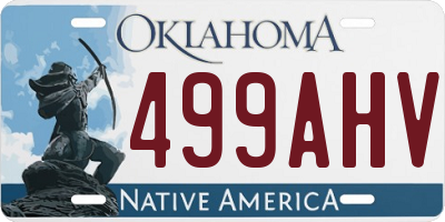 OK license plate 499AHV