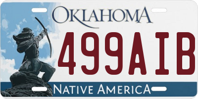 OK license plate 499AIB