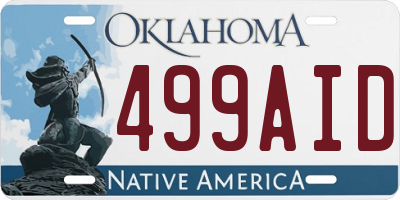 OK license plate 499AID