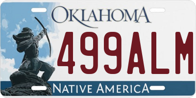 OK license plate 499ALM