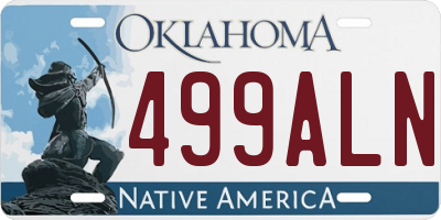 OK license plate 499ALN