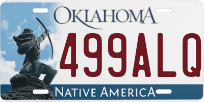 OK license plate 499ALQ