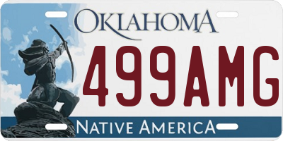 OK license plate 499AMG