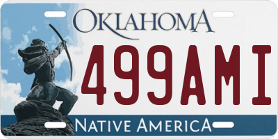 OK license plate 499AMI