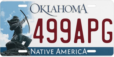 OK license plate 499APG