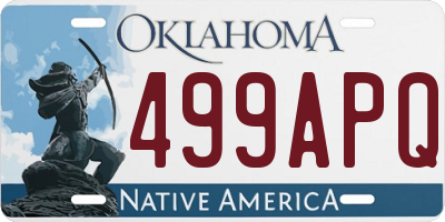 OK license plate 499APQ