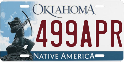 OK license plate 499APR