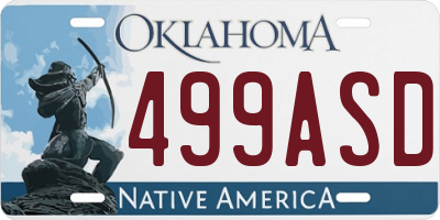 OK license plate 499ASD