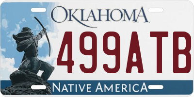 OK license plate 499ATB