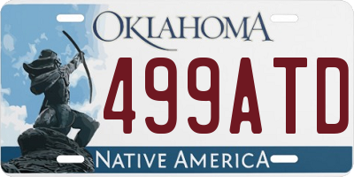 OK license plate 499ATD
