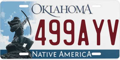 OK license plate 499AYV