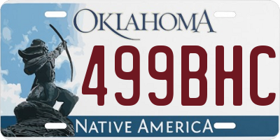OK license plate 499BHC