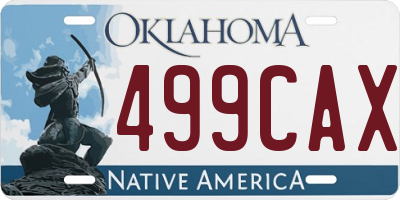 OK license plate 499CAX
