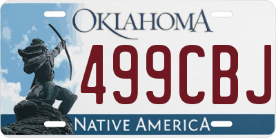 OK license plate 499CBJ
