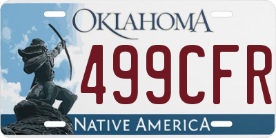OK license plate 499CFR