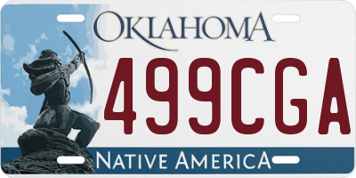 OK license plate 499CGA