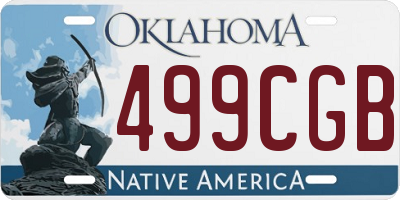 OK license plate 499CGB
