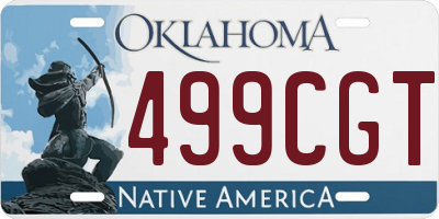OK license plate 499CGT