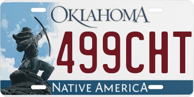 OK license plate 499CHT