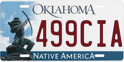 OK license plate 499CIA