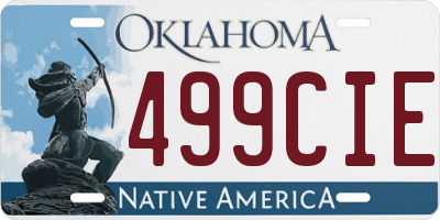 OK license plate 499CIE